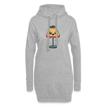 Lampe Tischlampe süßes Comic - Hoodie-Kleid - Grau meliert - Vorne