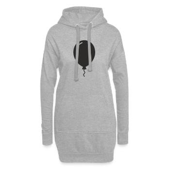 Luftballon – Party, Leichtigkeit & Gute Laune - Hoodie-Kleid - Grau meliert - Vorne