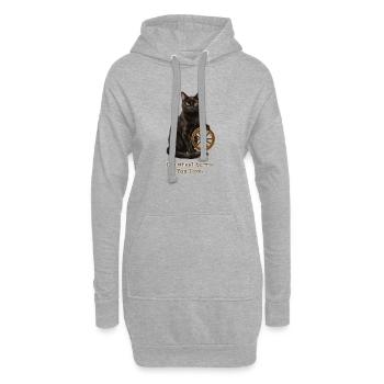 Das Rad dreht die Katze - Hoodie-Kleid - Grau meliert - Vorne