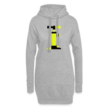 Graphique de pompe à air pour vélo - Sweat-shirt à capuche long Femme - gris chiné - Devant