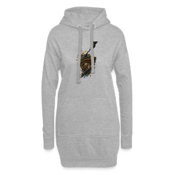 Detektor-Schatz: Irdische Relikte - Hoodie-Kleid - Grau meliert - Vorne