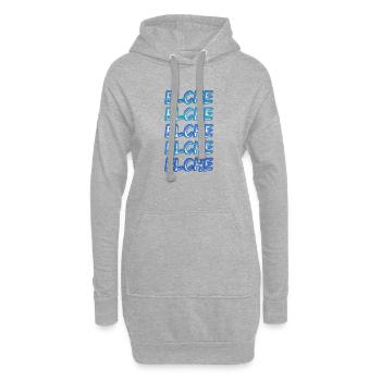 Moose as diving - Hoodie Dress - heather grey - Front