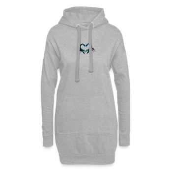 Scorpions formant un cœur Bleu Marine - Sweat-shirt à capuche long Femme - gris chiné - Devant