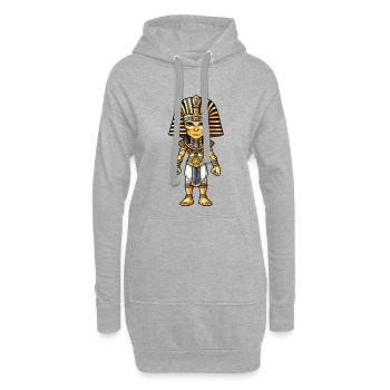 Pharaoh Comic - Hoodie Dress - heather grey - Front