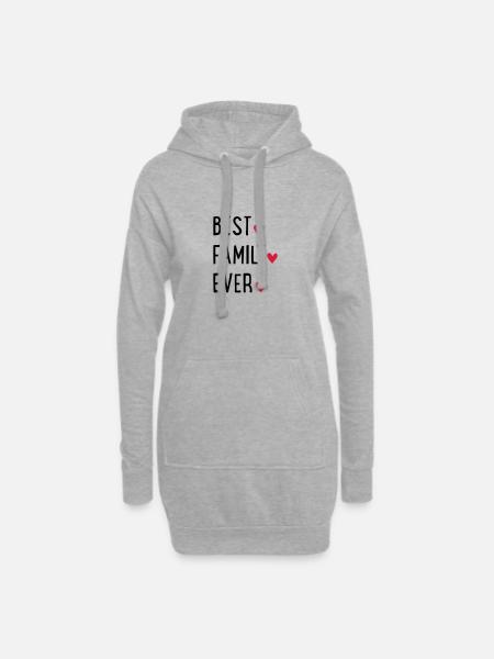 Meilleure famille - Sweat-shirt à capuche long Femme - gris chiné