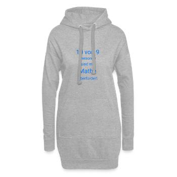 Mathe Mathematik Lernen Rechnen Schule Schüler - Hoodie-Kleid - Grau meliert - Vorne