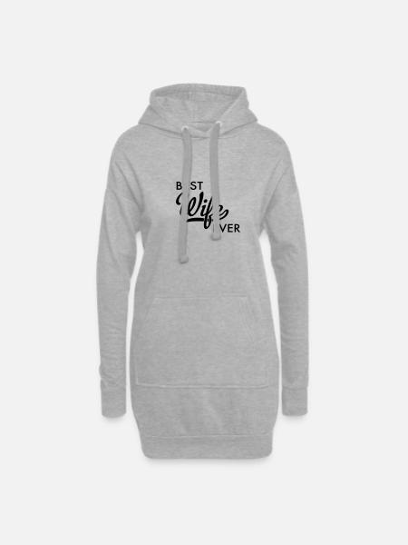 Ehefrau - Hoodie-Kleid - Grau meliert