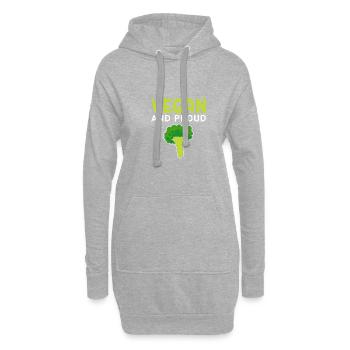 Vegan und stolz Vegetarier Gift - Hoodie-Kleid - Grau meliert - Vorne