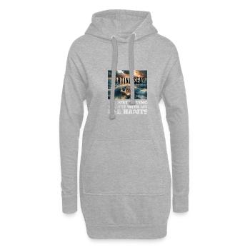 Mer de séparation ? Vêtements chrétiens drôles - Sweat-shirt à capuche long Femme - gris chiné - Devant