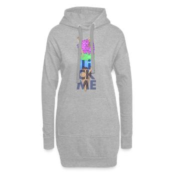Cornet de glace - Sweat-shirt à capuche long Femme - gris chiné - Devant