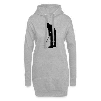 golfer - Hoodie-Kleid - Grau meliert - Vorne