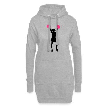 Cheerleader - Hoodie-Kleid - Grau meliert - Vorne