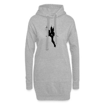 Petite Fée - Sweat-shirt à capuche long Femme - gris chiné - Devant