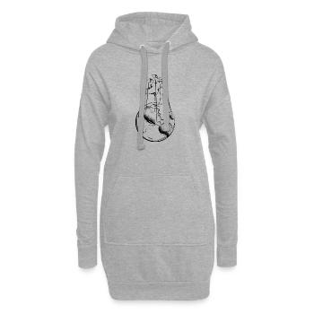 hope earth world symbol hands Puppenspieler Erde - Hoodie-Kleid - Grau meliert - Vorne