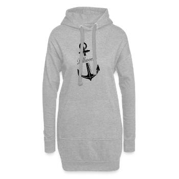 Pellworm - Hoodie-Kleid - Grau meliert - Vorne