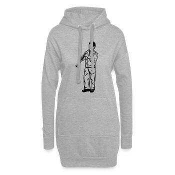 Clarinette enfant - Sweat-shirt à capuche long Femme - gris chiné - Devant