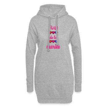 EVJF. MARIEE. TEAM. TEAM MARIEE. FUTURE MARIEE - Sweat-shirt à capuche long Femme - gris chiné - Devant
