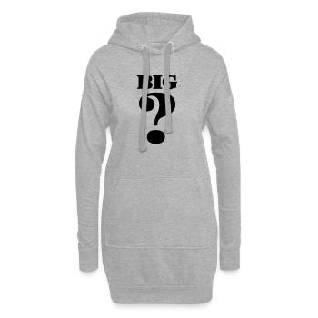 Grand point d’interrogation - Sweat-shirt à capuche long Femme - gris chiné - Devant