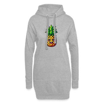Ananas - Hoodie-Kleid - Grau meliert - Vorne