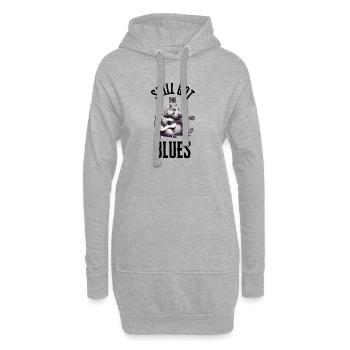 Habe immer noch den Blues - Hoodie-Kleid - Grau meliert - Vorne
