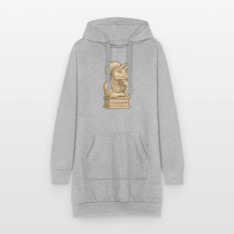 Stoiceratops Sweat-shirt à capuche long Femme