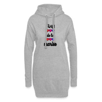 EVJF. MARIEE. TEAM. TEAM MARIEE. FUTURE MARIEE - Sweat-shirt à capuche long Femme - gris chiné - Devant