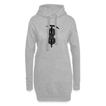 Eispickel Seil - Hoodie-Kleid - Grau meliert - Vorne