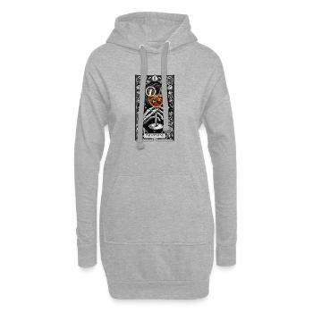 L’apéritif (Spritz) – Carte de tarot mystique - Sweat-shirt à capuche long Femme - gris chiné - Devant