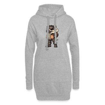 Igel Cool Winter - Hoodie-Kleid - Grau meliert - Vorne
