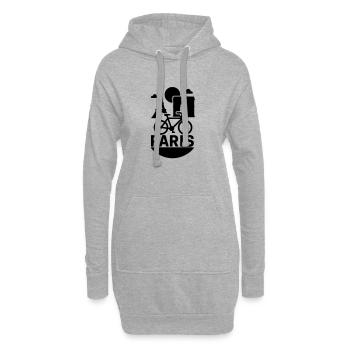 paris silhouette - Hoodie-Kleid - Grau meliert - Vorne