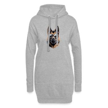 Les chiens bergers allemands adorent les chiens bergers allemands - Sweat-shirt à capuche long Femme - gris chiné - Devant