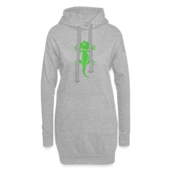 Gecko - Hoodie-Kleid - Grau meliert - Vorne