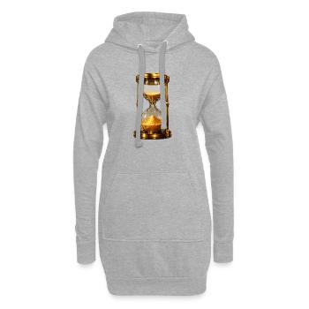 Goldene Sanduhr - Hoodie-Kleid - Grau meliert - Vorne
