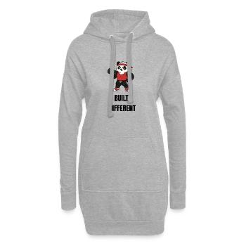 construit différemment - Sweat-shirt à capuche long Femme - gris chiné - Devant