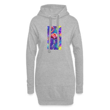 Flamingo - Hoodie-Kleid - Grau meliert - Vorne