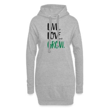 Garten - Hoodie-Kleid - Grau meliert - Vorne