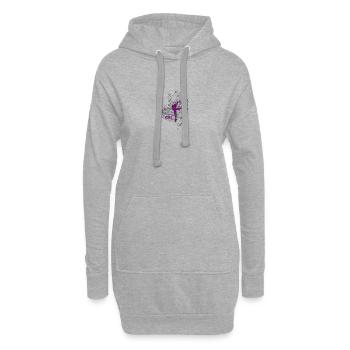 Sport GRS avec ruban - Sweat-shirt à capuche long Femme - gris chiné - Devant