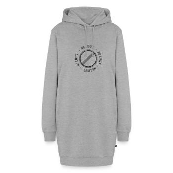 Pas de limite - Sweat-shirt à capuche long Femme - gris chiné - Devant