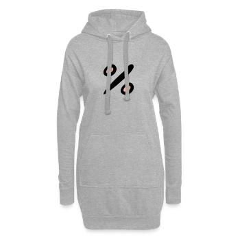 Prozent Symbol. % Zeichen. Handgezeichnet. - Hoodie-Kleid - Grau meliert - Vorne