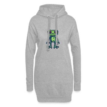 Frosch Halloween Tier - Hoodie-Kleid - Grau meliert - Vorne
