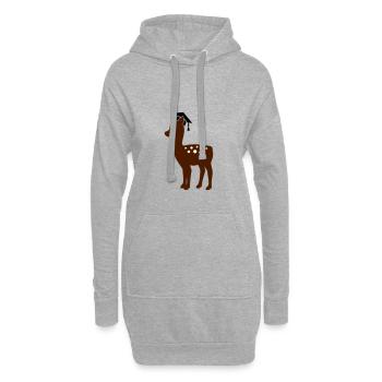 Faon au mortier - Don pour thèse de doctorat - Sweat-shirt à capuche long Femme - gris chiné - Devant