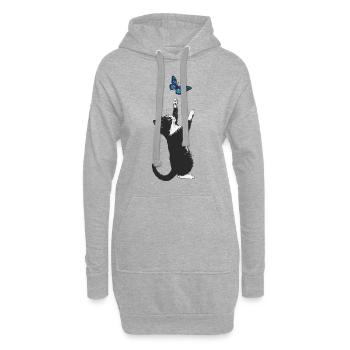 Kitty Butterfly - Hoodie-Kleid - Grau meliert - Vorne