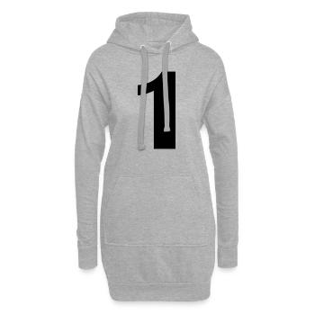 1 - Hoodie-Kleid - Grau meliert - Vorne