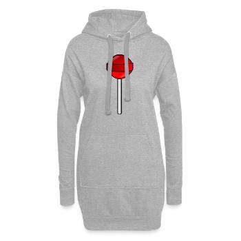 sucette - Sweat-shirt à capuche long Femme - gris chiné - Devant