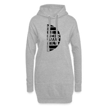 L'AMOUR EST PLUS mot salade Si elle partage - - Sweat-shirt à capuche long Femme - gris chiné - Devant