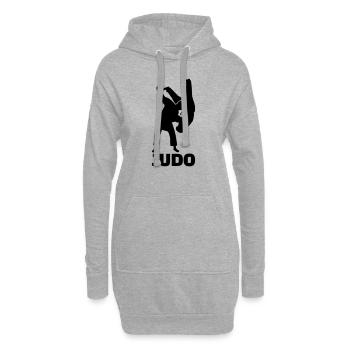 Judo - Sweat-shirt à capuche long Femme - gris chiné - Devant