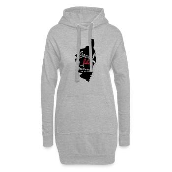 CORSE - CORSICA - Sweat-shirt à capuche long Femme - gris chiné - Devant