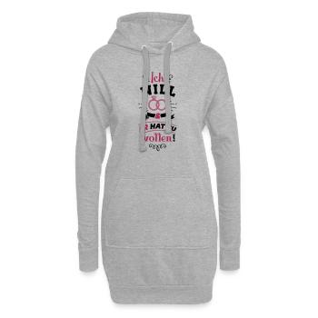 ich will er hat zu wollen ringe - Hoodie-Kleid - Grau meliert - Vorne