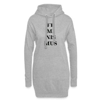 Feminismus Geschenkidee feministisch - Hoodie-Kleid - Grau meliert - Vorne