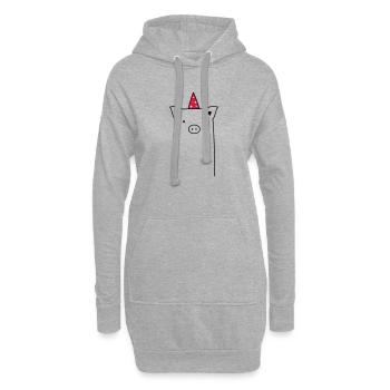 Porc Party - Sau Sauce - Sweat-shirt à capuche long Femme - gris chiné - Devant